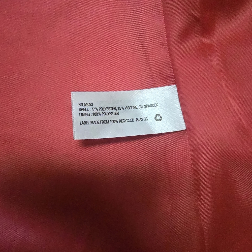 GAP Academy Blazer in Coral Size 6P Academia Preppy Lined - Picture 4 of 5